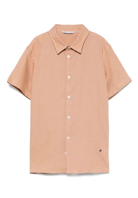 Camicia con ricamo misto lino MANUEL RITZ | MR3045CAMM